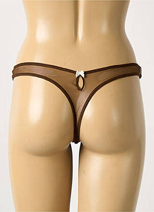 String broderie marron MILLESIA femme