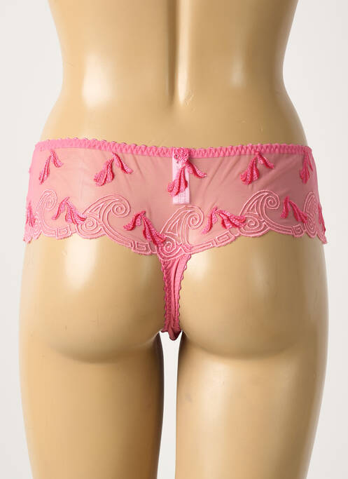 Tanga légère et transparente rose SECRET D'EVA femme