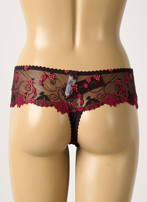 Tanga légère et transparente violet SECRET D'EVA femme