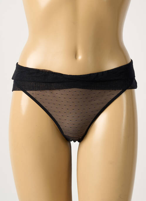Tanga stretch noir CHANTAL THOMASS femme