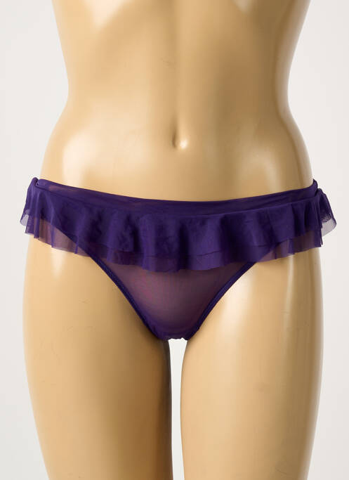 Tanga légère et transparente violet CHANTAL THOMASS femme