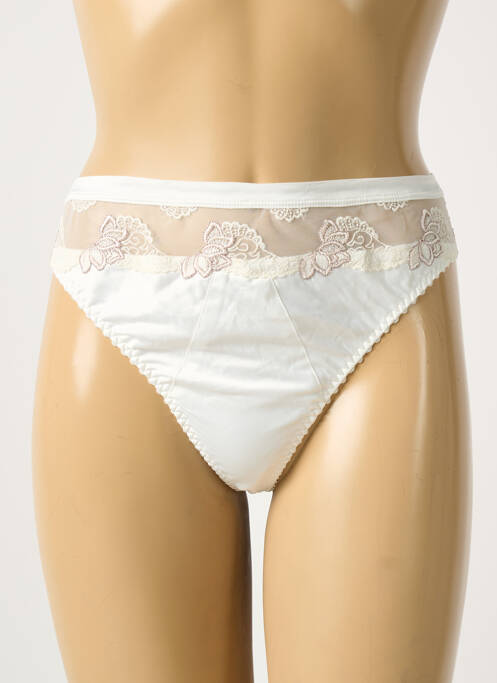 String tissage satiné blanc SECRET D'EVA femme