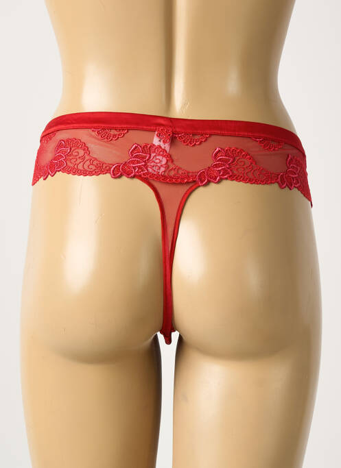 String tissage satiné rouge SECRET D'EVA femme