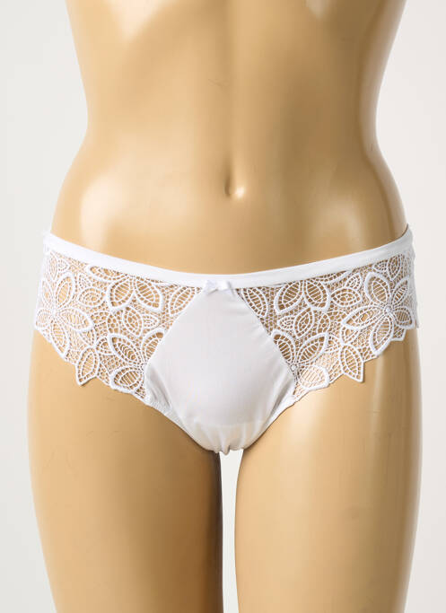 Tanga stretch blanc AMBRA femme