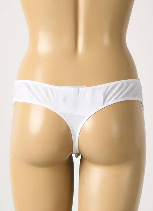 Tanga stretch blanc AMBRA femme