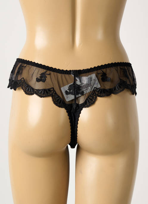 String noir SECRET D'EVA femme