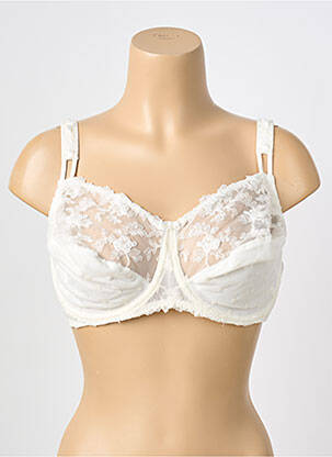 Soutien-gorge broderie haut soutien-gorge emboitant blanc SECRET D'EVA femme