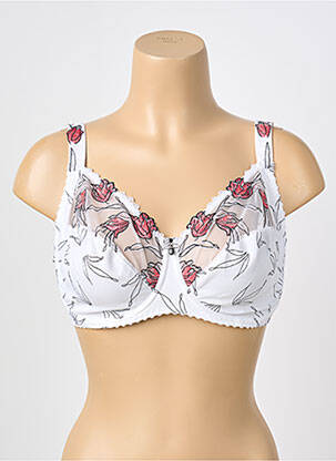 Soutien-gorge broderie haut soutien-gorge emboitant blanc SECRET D'EVA femme