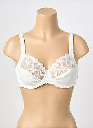 Soutien-gorge broderie haut soutien-gorge emboitant blanc LOUISA BRACQ femme