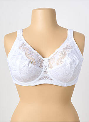 Soutien-gorge tissage dentelle haut soutien-gorge emboitant blanc PIEGE femme