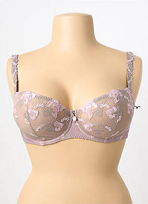 Soutien-gorge sans armature haut soutien-gorge balconnet violet SECRET D'EVA femme