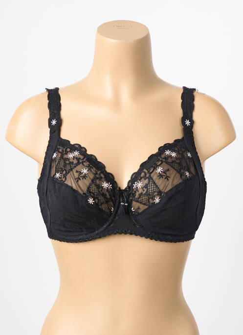 Soutien-gorge broderie haut soutien-gorge emboitant noir LOUISA BRACQ femme