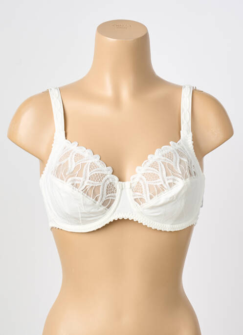 Soutien-gorge broderie haut soutien-gorge emboitant blanc LOUISA BRACQ femme