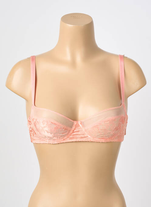 Soutien-gorge broderie rose LOUISA BRACQ femme