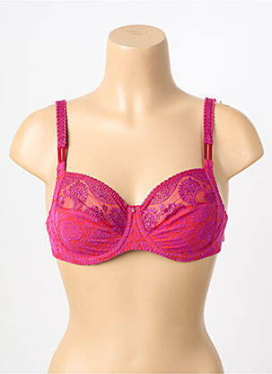 Soutien-gorge broderie haut soutien-gorge emboitant rose LOUISA BRACQ femme