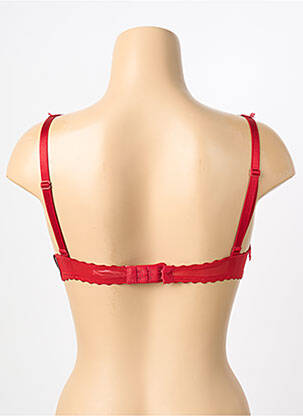 Soutien-gorge broderie rouge SECRET D'EVA femme