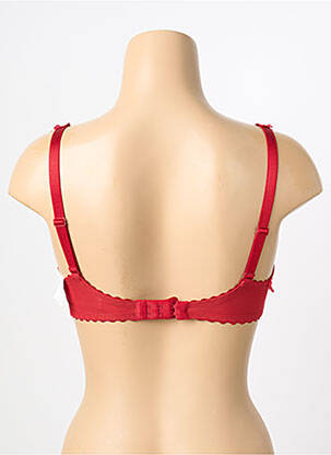 Soutien-gorge effet matière satinée haut soutien-gorge balconnet rouge SECRET D'EVA femme