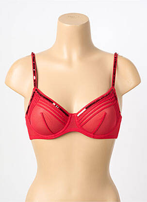 Soutien-gorge légère et transparente haut soutien-gorge emboitant rouge CHANTAL THOMASS femme