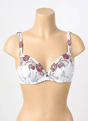 Soutien-gorge broderie haut soutien-gorge emboitant blanc SECRET D'EVA femme
