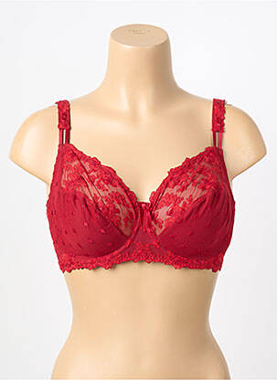 Soutien-gorge légère et transparente haut soutien-gorge emboitant rouge SECRET D'EVA femme
