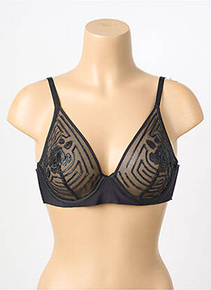 Soutien-gorge broderie haut triangles noir CHANTAL THOMASS femme