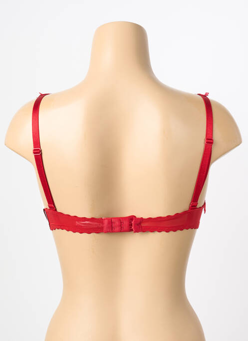 Soutien-gorge broderie rouge SECRET D'EVA femme