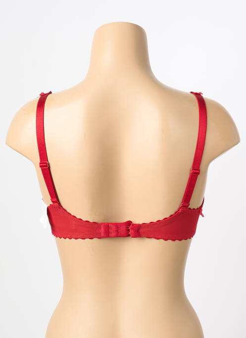 Soutien-gorge effet matière satinée haut soutien-gorge balconnet rouge SECRET D'EVA femme