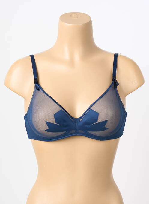 Soutien-gorge légère et transparente haut triangles bleu CHANTAL THOMASS femme