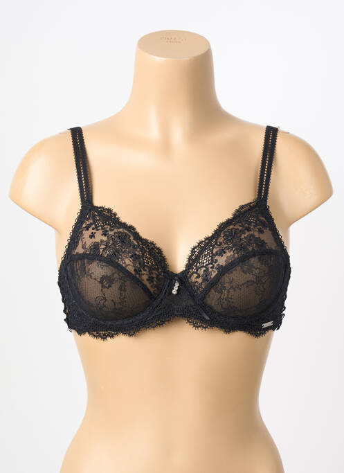 Soutien-gorge légère et transparente haut soutien-gorge emboitant noir MILLESIA femme