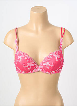 Soutien-gorge broderie haut soutien-gorge avec mousse de rembourrage amovible rose AMBRA femme