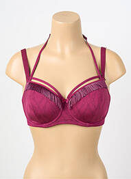 Soutien-gorge effet matière satinée haut soutien-gorge moulé violet MARLIES DEKKERS femme
