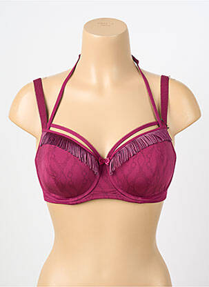 Soutien-gorge effet matière satinée haut soutien-gorge moulé violet MARLIES DEKKERS femme