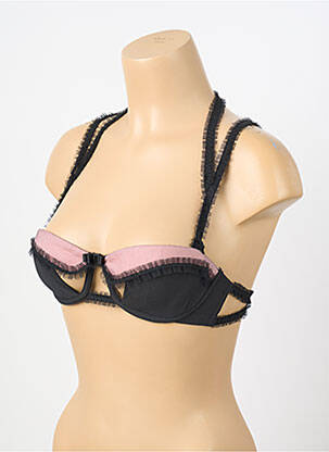Soutien-gorge effet matière satinée haut soutien-gorge moulé noir CHANTAL THOMASS femme