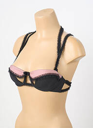 Soutien-gorge effet matière satinée haut soutien-gorge moulé noir CHANTAL THOMASS femme