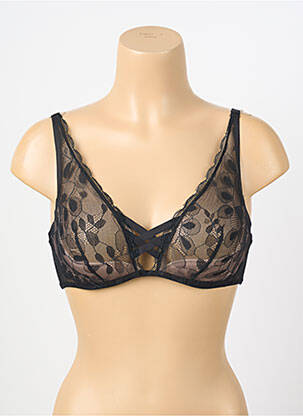 Soutien-gorge tissage dentelle haut soutien-gorge emboitant noir CHANTAL THOMASS femme