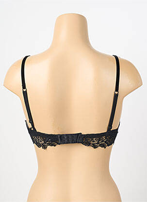 Soutien-gorge effet matière satinée haut triangles noir AMBRA femme