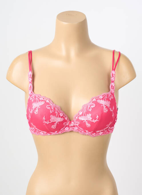 Soutien-gorge broderie haut soutien-gorge avec mousse de rembourrage amovible rose AMBRA femme