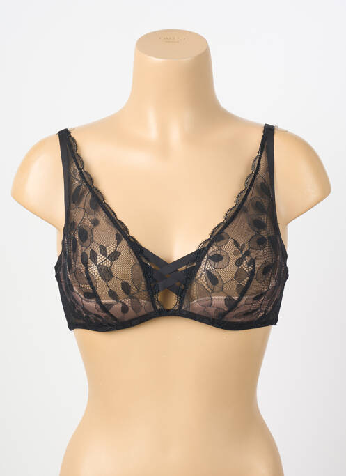 Soutien-gorge tissage dentelle haut soutien-gorge emboitant noir CHANTAL THOMASS femme