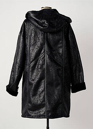 Manteau long a capuche a capuche noir EL INTERNATIONALE femme