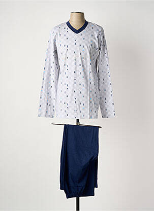 Pyjama col v bleu CHRISTIAN CANE homme