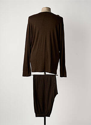 Pyjama tissage jersey marron MASSANA homme