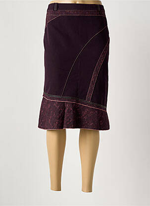 Jupe mi-longue stretch violet MODISSIMO femme