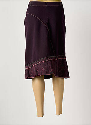 Jupe mi-longue stretch violet MODISSIMO femme