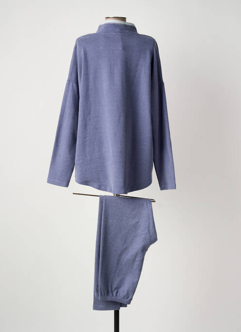 Pyjama col v bleu SENORETTA femme
