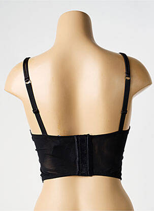 Soutien-gorge tissage dentelle haut soutien-gorge emboitant noir AMBRE femme