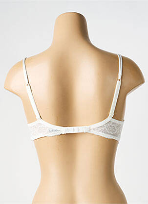 Soutien-gorge tissage dentelle haut soutien-gorge emboitant blanc AMBRE femme