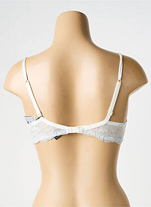 Soutien-gorge tissage dentelle haut soutien-gorge emboitant blanc AMBRE femme