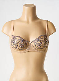 Soutien-gorge broderie haut soutien-gorge emboitant beige AMBRA femme