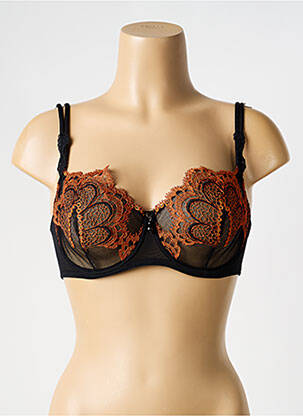 Soutien-gorge broderie haut soutien-gorge emboitant noir AMBRA femme