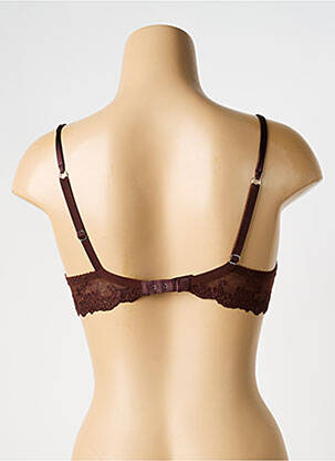 Soutien-gorge broderie haut soutien-gorge emboitant marron AMBRA femme